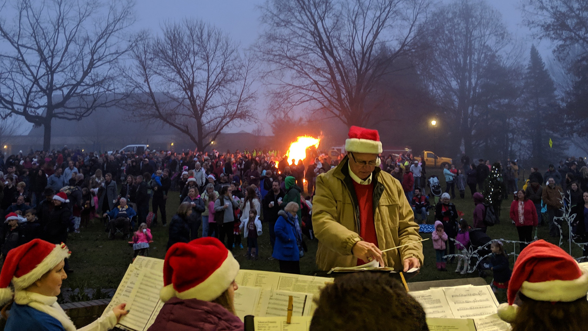 Performing at the Holiday Tree Lighting (2018)